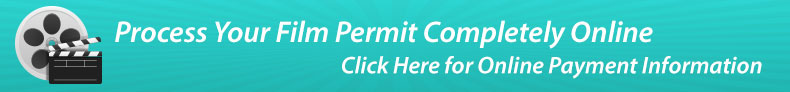 Online Film Permit Processing Banner.