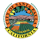 Seal of the City of Santa Paula, California, featuring citrus fruits and a scenic landscape.